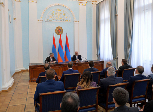 Նախագահ Վահագն Խաչատուրյանը հյուրընկալել է ուկրաինահայ գործարարների