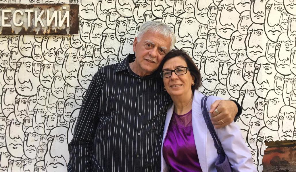 Zabel with her husband