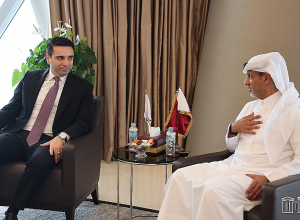 Ալեն Սիմոնյանը հանդիպել է Կատարի ֆուտբոլի ասոցիացիայի նախագահին՝ վերջինիս նախաձեռնությամբ