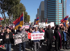 Բողոքի երթ դեպի Ադրբեջանի հյուպատոսարան