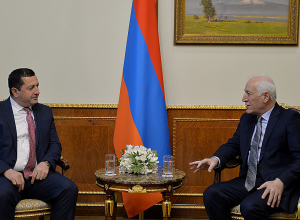 Ваагн Хачатурян принял ректора ЕГУ Ованеса Ованнисяна