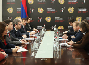 Григор Минасян принял делегацию, возглавляемую заместителем Генерального секретаря Совета Европы Бьёрном Берге