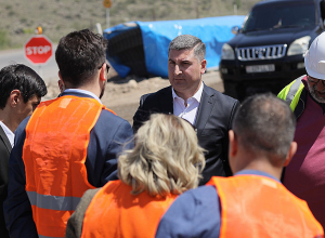 Դիտարկել եմ Աշտարակ-Թալին մայրուղու 8 կմ ճանապարհահատվածի շինարարական աշխատանքների ընթացքը․ Գնել Սանոսյան