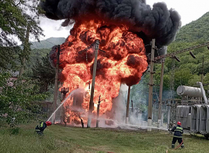 Հրդեհ էլեկտրական ենթակայանում