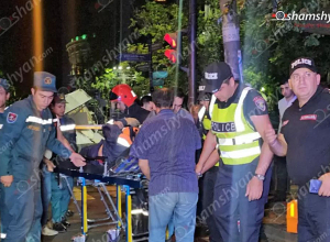 Երևանում տրոլեյբուսի վթարված գծերը վերանորոգելիս 2 աշխատակից մոտ 4 մետր բարձրությունից ընկել են․ shamshyan.com