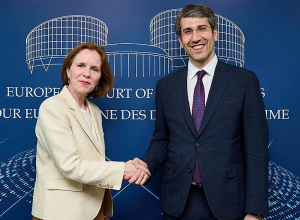 Նախարար Մինասյանը Ստրասբուրգ կատարած պաշտոնական այցի շրջանակներում հանդիպում է ունեցել ՄԻԵԴ նախագահի հետ