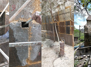 Շարունակվում են Բջնի գյուղի Սբ. Աստվածածին եկեղեցու պատի վերականգնման աշխատանքները