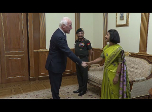 Նախագահն ընդունել է Հնդկաստանի ազգային պաշտպանության քոլեջի հրամանատար Սուկրիտի Սինգհ Դահիյային