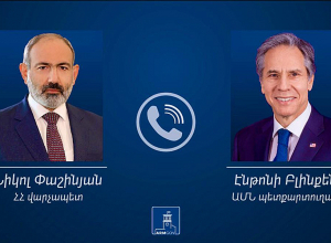 Տեղի է ունեցել վարչապետ Փաշինյանի հեռախոսազրույցը ԱՄՆ պետքարտուղար Էնթոնի Բլինքենի հետ
