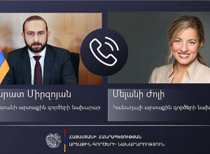 Արարատ Միրզոյանը հեռախոսազրույց է ունեցել Կանադայի ԱԳ նախարար Մելանի Ժոլիի հետ