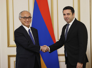 Ալեն Սիմոնյանն ընդունել է Հայաստանում դիվանագիտական առաքելությունն ավարտող Ճապոնիայի դեսպանին
