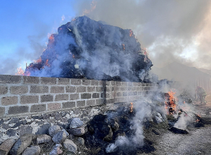 Այրվել է մոտ 900 հակ անասնակեր