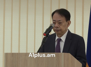 Выступление Авиняна на открытии новой школы №122 в Ереване