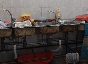 Գյումրիում հանրային սննդի օբյեկտի խոհանոցի պատերի և առաստաղի որոշ հատվածների մակերևույթները պատված են եղել բորբոսով