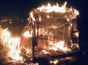 Շիրակի մարզի Մարմաշեն գյուղում չբնակեցված վագոն-տնակ է այրվել