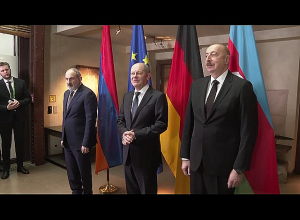 Մյունխենում կայացել է վարչապետ Փաշինյանի, Օլաֆ Շոլցի եւ Ադրբեջանի նախագահ Ալիեւի հանդիպումը
