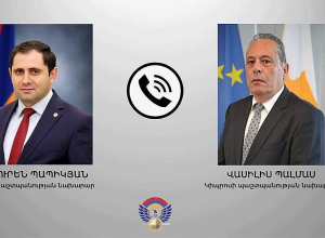 Սուրեն Պապիկյանը հեռախոսազրույց է ունեցել Կիպրոսի պաշտպանության նախարարի հետ