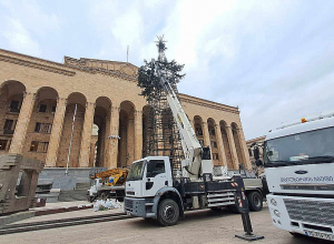 Տոնածառ` ցուցարարների փոխարեն