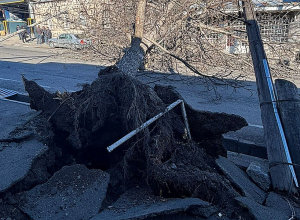 Գորիսում սաստիկ քամի է (լուսանկարներ)