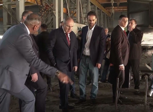 Փաշինյանը  ներկա է գտնվել պողպատե ամրանների արտադրությամբ զբաղվող գործարանի բացմանը