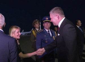 Դիմավորել են Սլովակիայի նախագահին