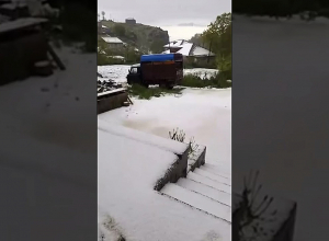 Ուժեղ  կարկուտ Գեղարքունիքի մարզի Գեղհովիտ գյուղում