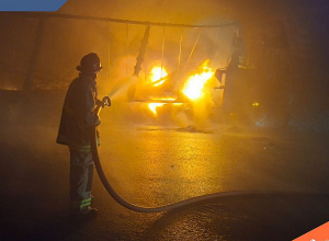 Հրդեհ բեռնատար ավտոմեքենայում