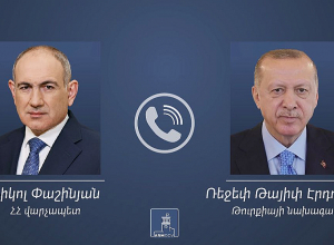 Nikol Pashinyan and Recep Tayyip Erdoğan hold telephone conversation