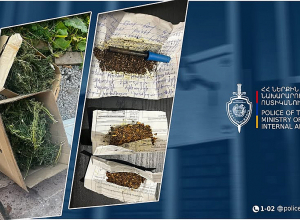 Գյումրու բնակչի տան զննությամբ հայտնաբերվել է 3 կիլոգրամից ավելի մարիխուանայի նմանվող զանգված