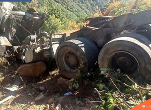 «Մեղրու սար» կոչվող հատվածում ավտոցիստեռնը գլորվել է ձորը․ կա զոհ