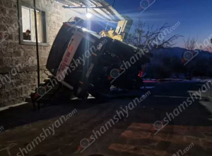 Ռինդ գյուղում ավտոկռունկը կողաշրջվել է․ կա զոհ