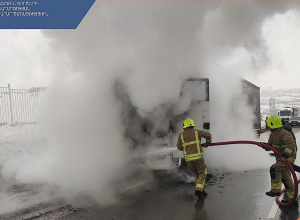 Հրդեհ Երևան-Գյումրի ավտոճանապարհին