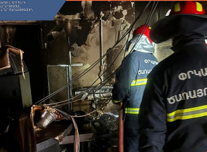 Հրդեհ սուրճի արտադրամասի պահեստում